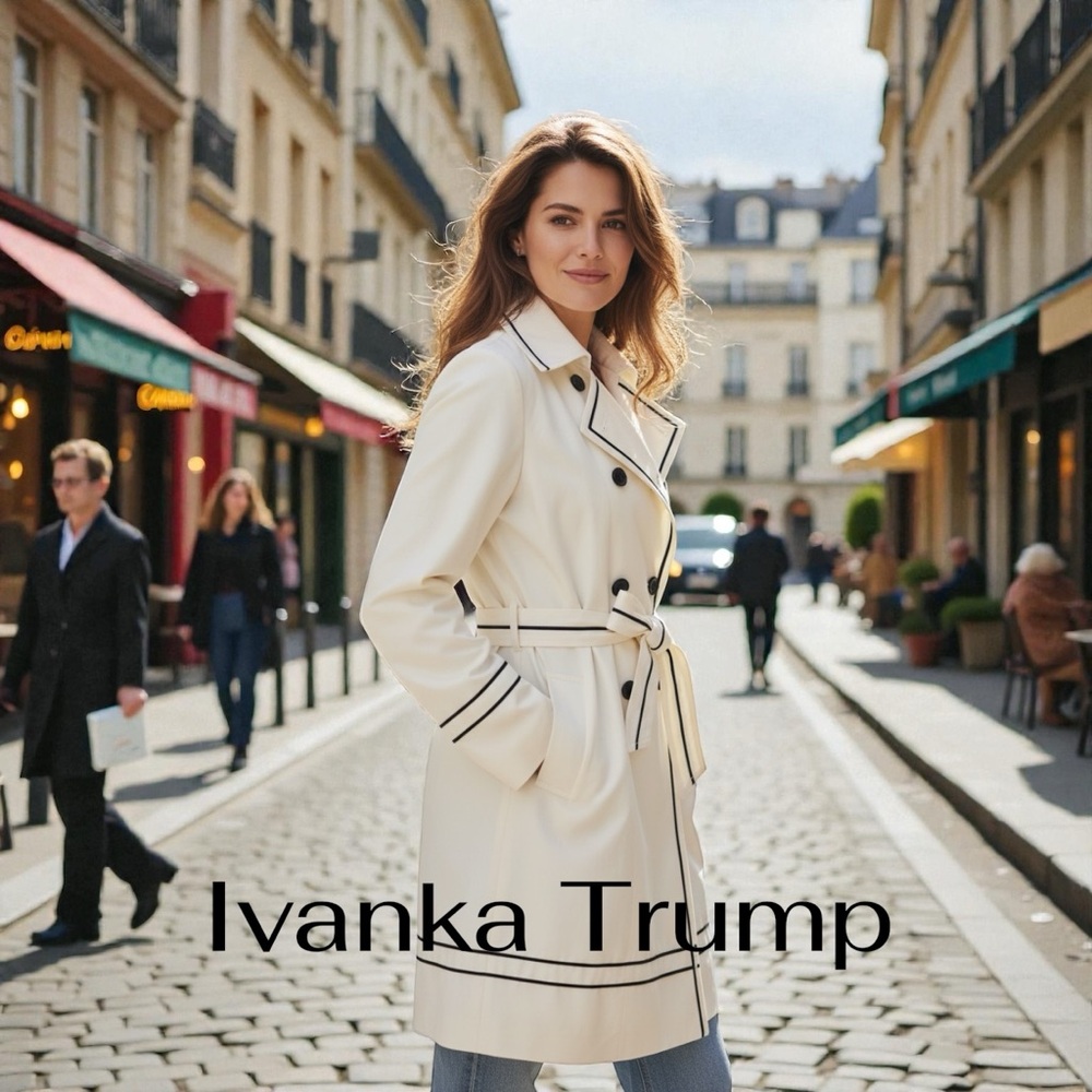 Ivanka Trump Double Breasted Trench Coat GUC